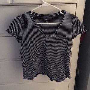 Blue and white striped T-shirt